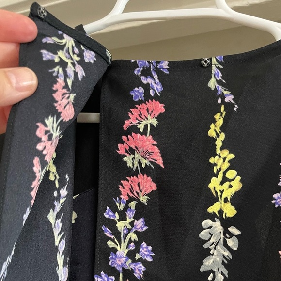 EUC BCBGMaxAzria Isla Cross Halter Floral Romper - Picture 6 of 9